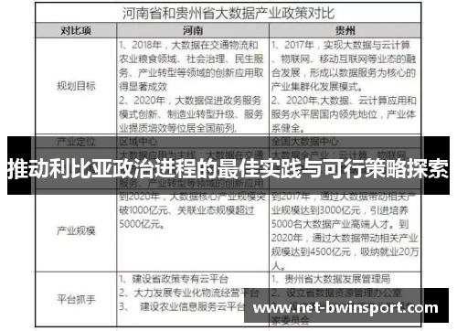 推动利比亚政治进程的最佳实践与可行策略探索