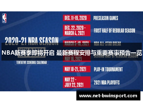 NBA新赛季即将开启 最新赛程安排与重要赛事预告一览